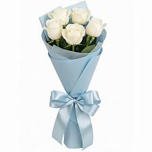 Букет 5 Белых роз Проуд в Шварцевский