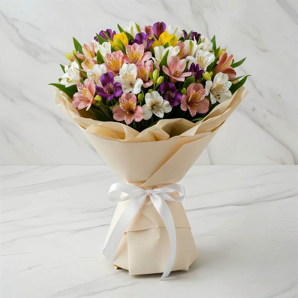 Букет цветов из: Альстромерии в Шварцевский