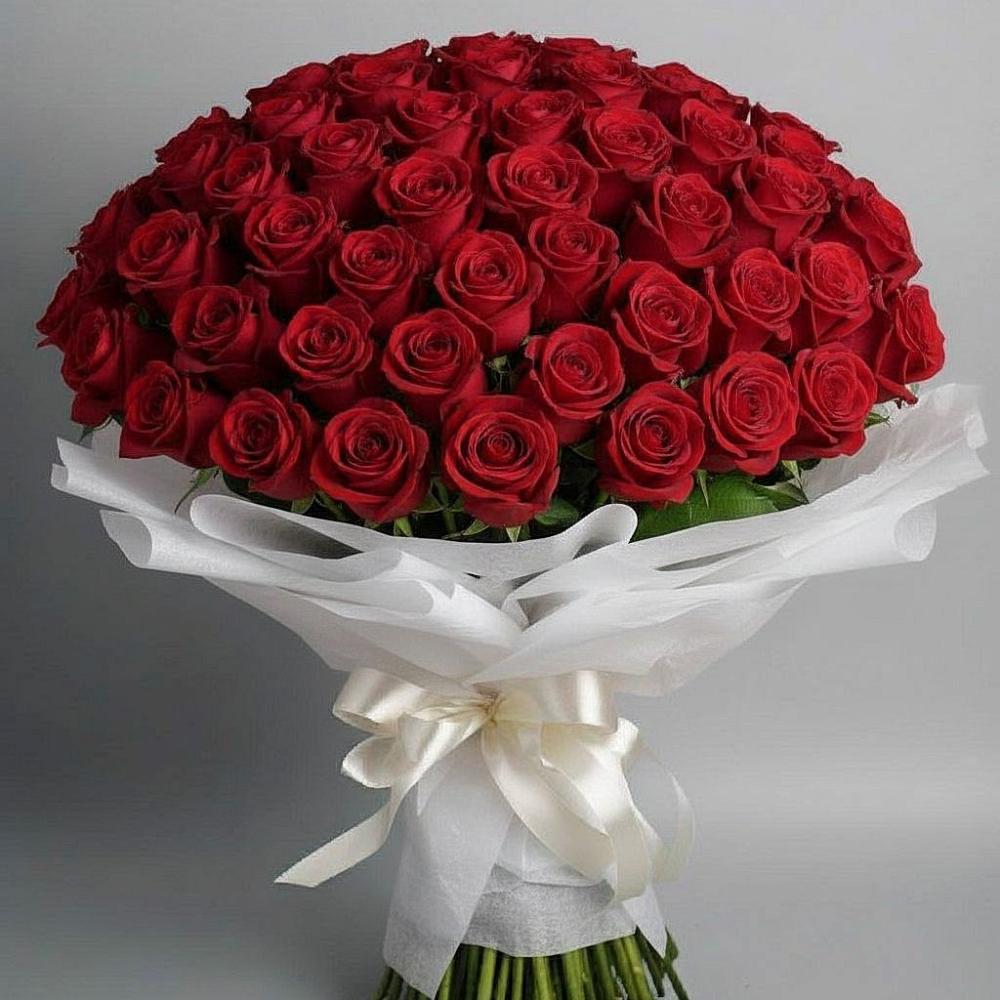 Букет 101 Красная роза Блэк Мэджик в Шварцевский