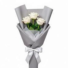 Букет 3 белые розы #REPLACE_PRED# Шварцевский