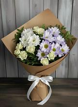 Букет цветов из:  Хризантемы и Розы в Шварцевский