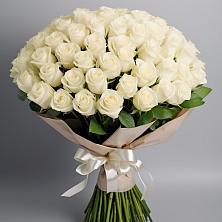 Букет 101 беля роза Белоснежка в Шварцевский
