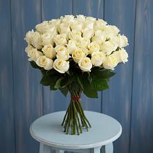 Букет 51 Белая роза Эдлесс Лав в Шварцевский