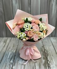 Букет цветов из:  Гвоздики, Розы и Хризантемы в Шварцевский
