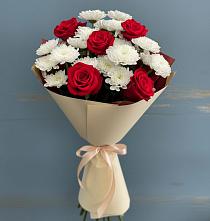 Букет цветов из:  Розы и Хризантемы в Шварцевский