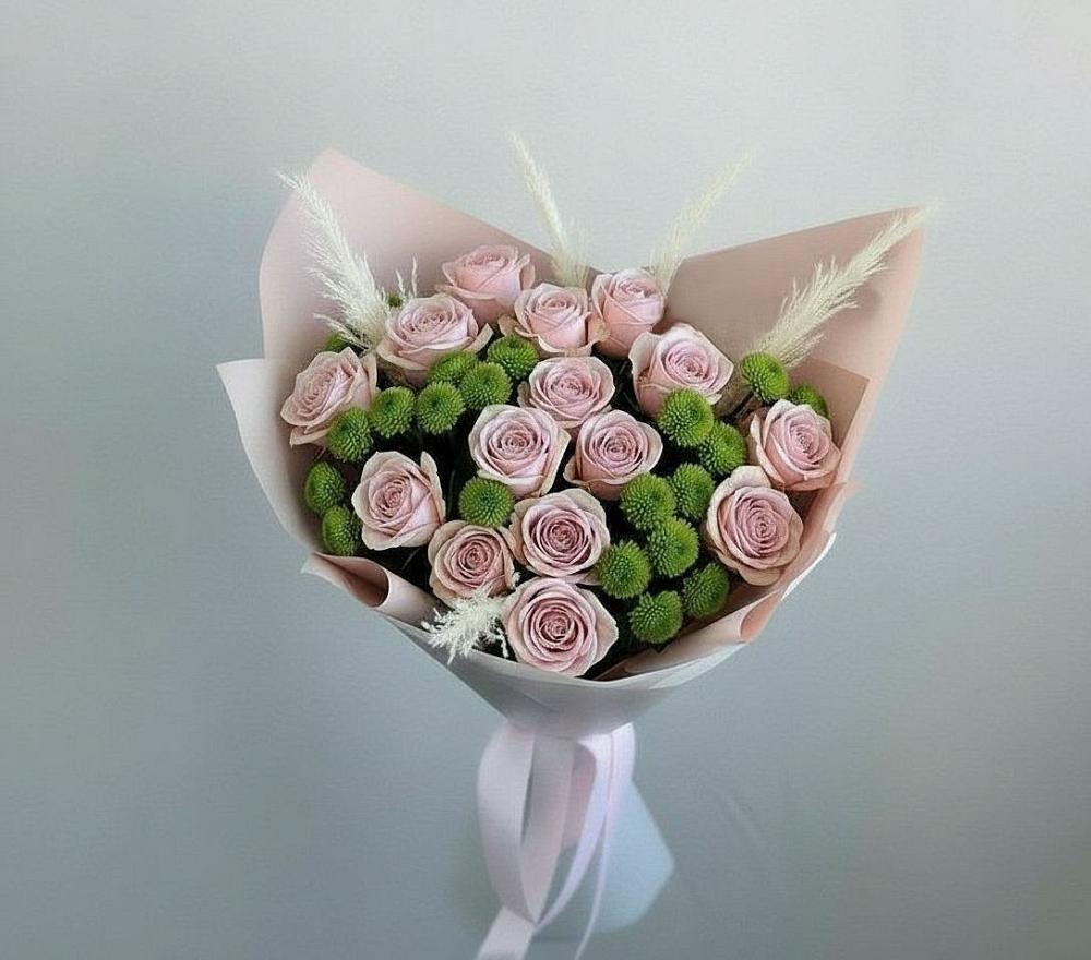 Букет цветов из: Розы и Хризантемы в Шварцевский