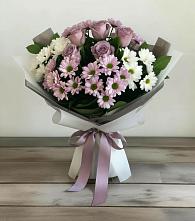 Букет цветов из:  Хризантемы и Розы в Шварцевский