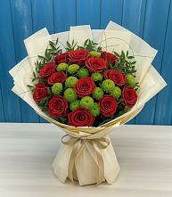 Букет цветов из:  Розы и Хризантемы в Шварцевский