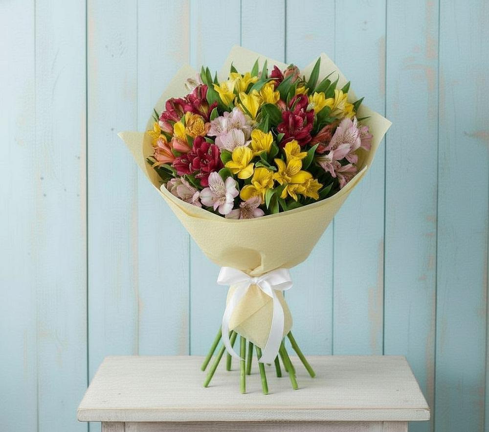 Букет цветов из: Альстромерии в Шварцевский