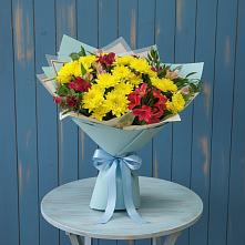 Букет цветов из:  Альстромерии и Хризантемы в Шварцевский