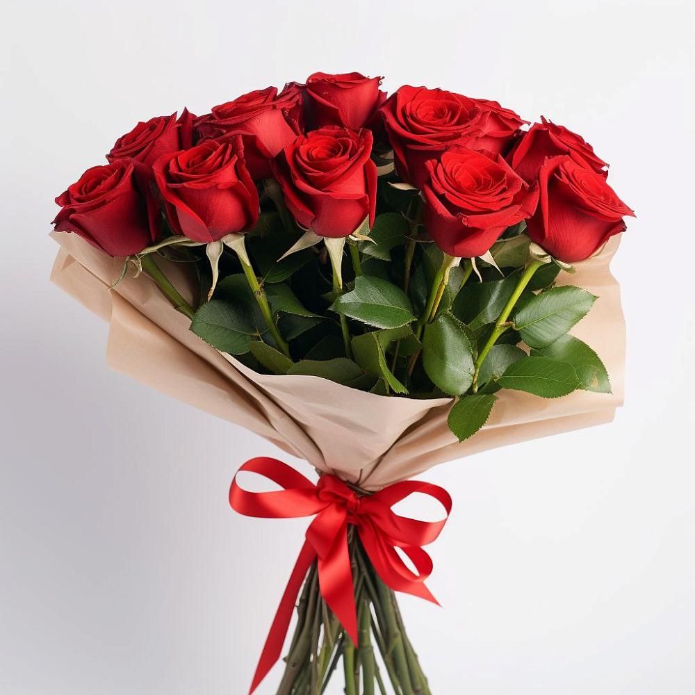 Букет 11 Красных роз Эдлесс Лав в Шварцевский